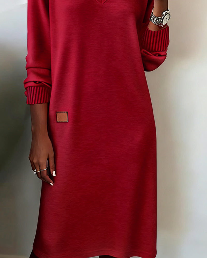 Roxane | Women's V Neck Jumper Dress Knit