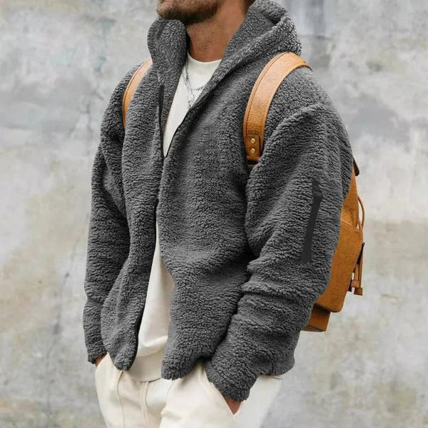 Men's Hooded Zip-Up Fleece Jacket