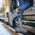 Women's Lace-Up Comfort Mid-Calf Winter Boots