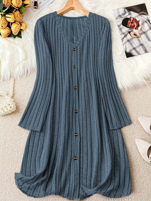 Saoirse | Women's Ribbed Jumper Dress Knit