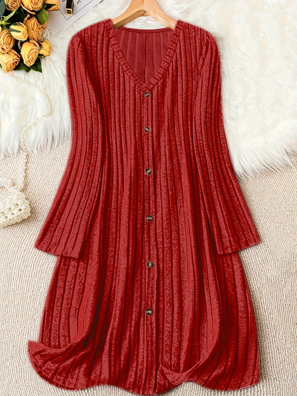 Saoirse | Women's Ribbed Jumper Dress Knit