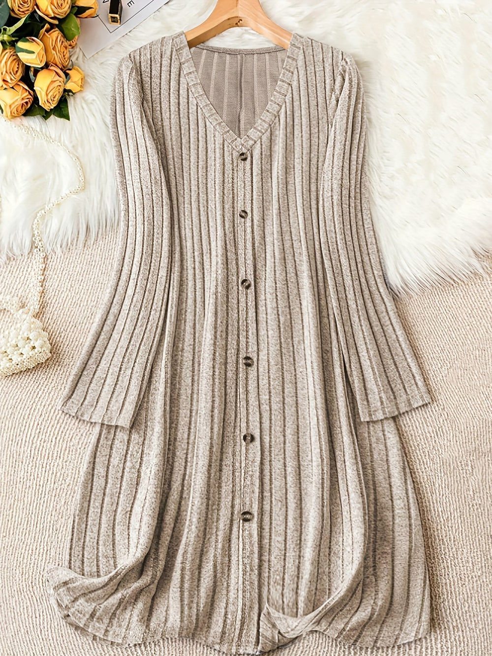 Saoirse | Women's Ribbed Jumper Dress Knit