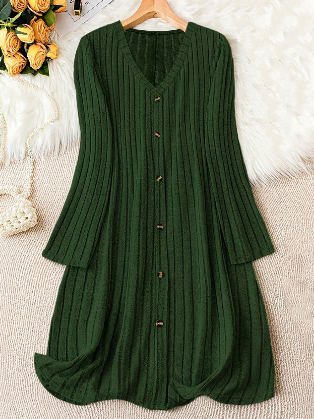Saoirse | Women's Ribbed Jumper Dress Knit
