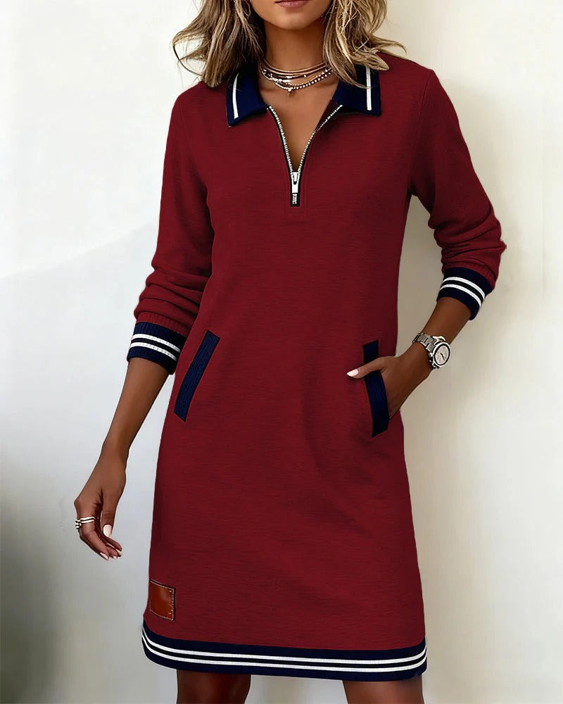 Saskia | Women's Midi Jumper Dress Long Sleeve
