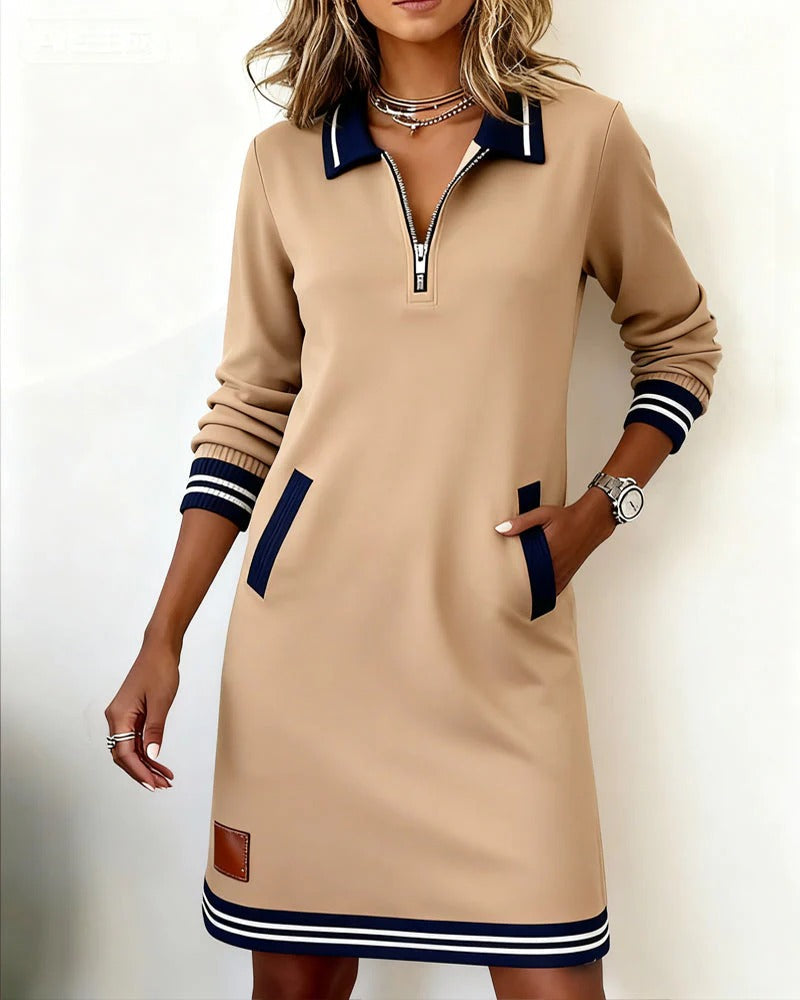 Saskia | Women's Midi Jumper Dress Long Sleeve