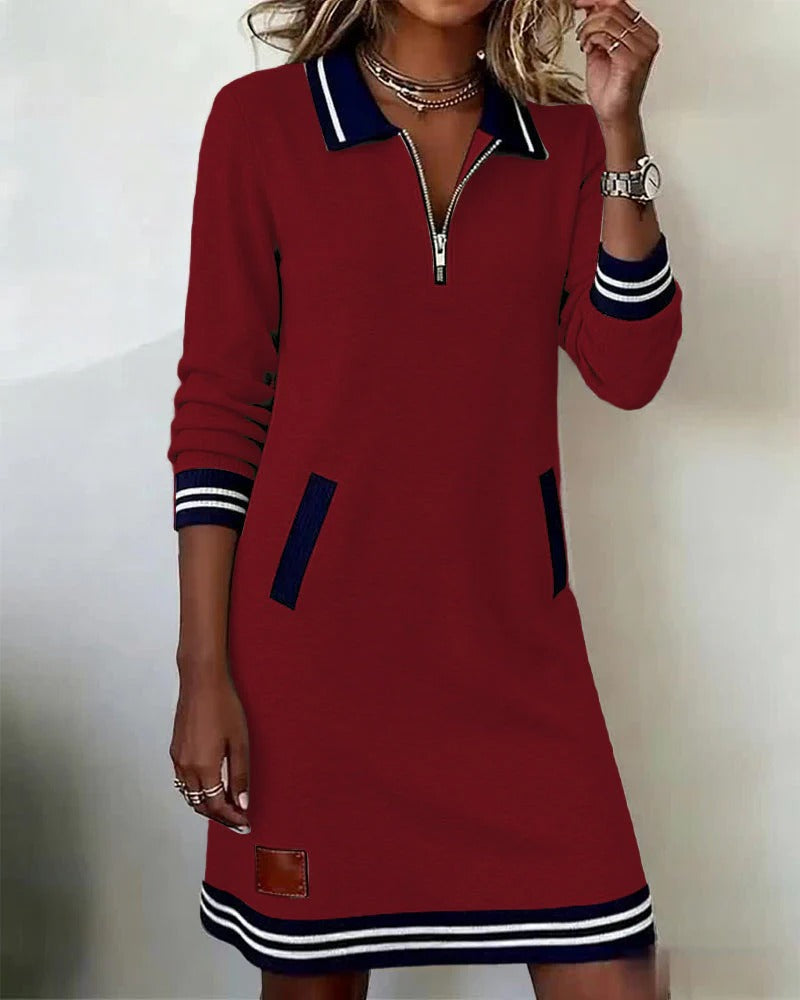 Saskia | Women's Midi Jumper Dress Long Sleeve
