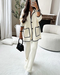 Women's Minimal Two-Piece Knitted Lounge Set