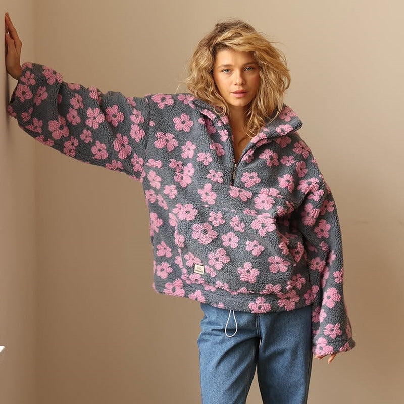 Sloane | Women's Floral Fleece Jacket