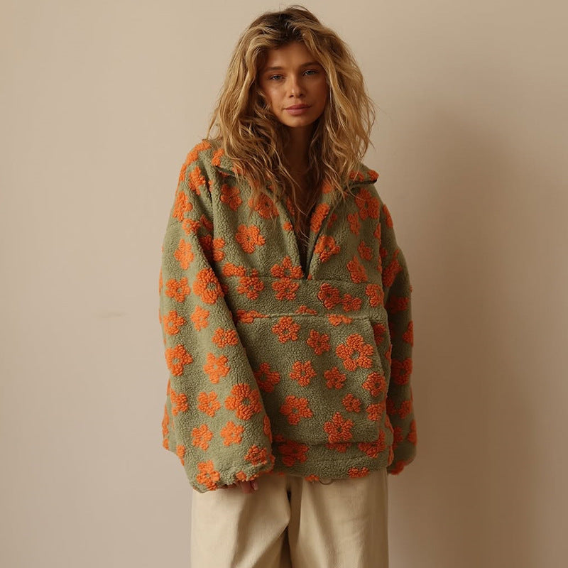 Sloane | Women's Floral Fleece Jacket