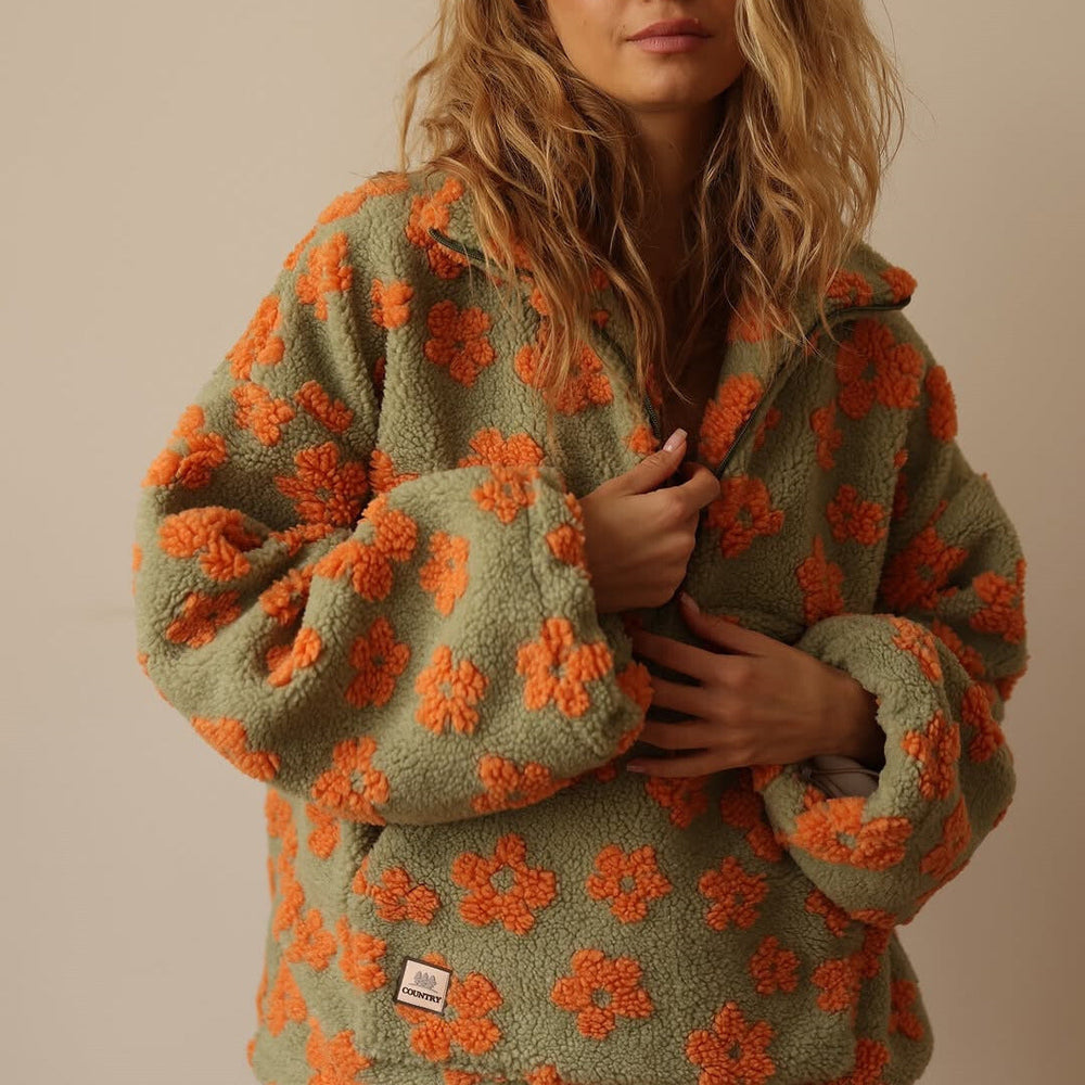Sloane | Women's Floral Fleece Jacket