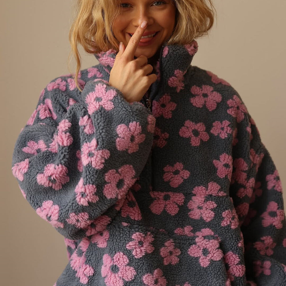 Sloane | Women's Floral Fleece Jacket