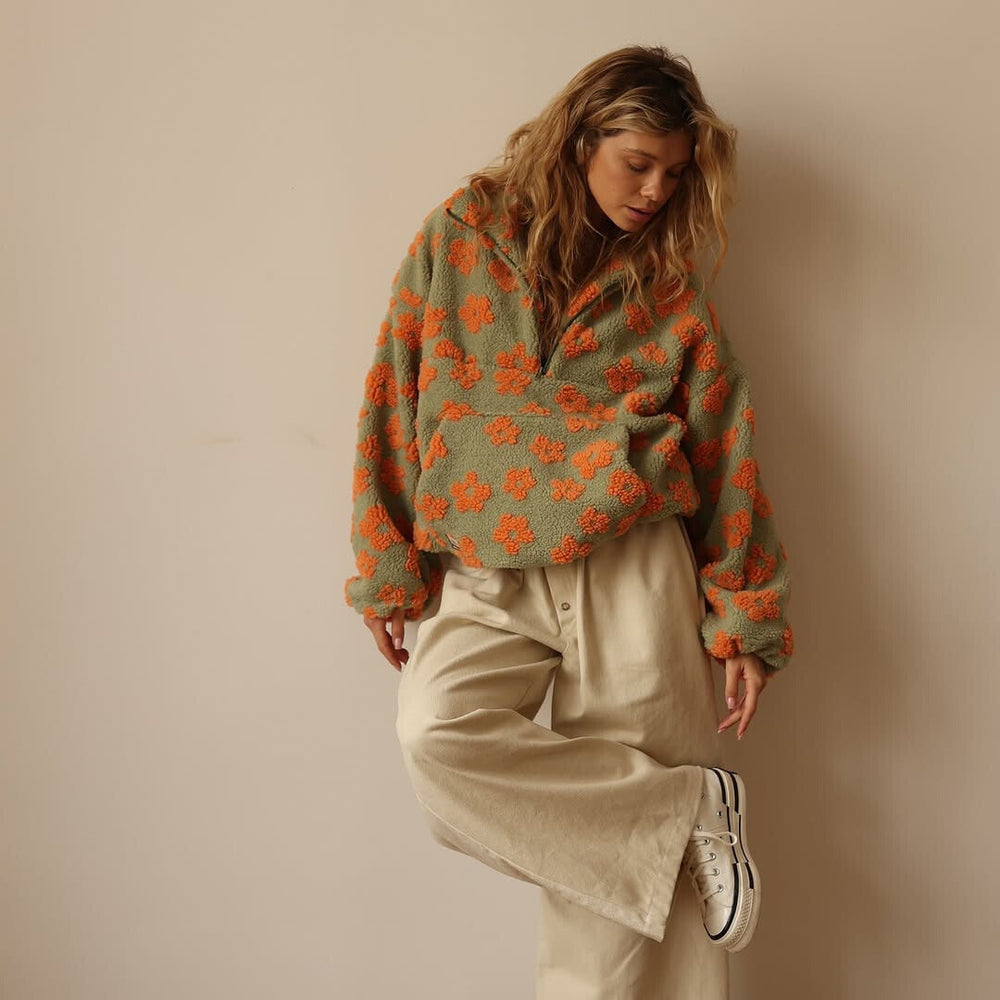 Sloane | Women's Floral Fleece Jacket