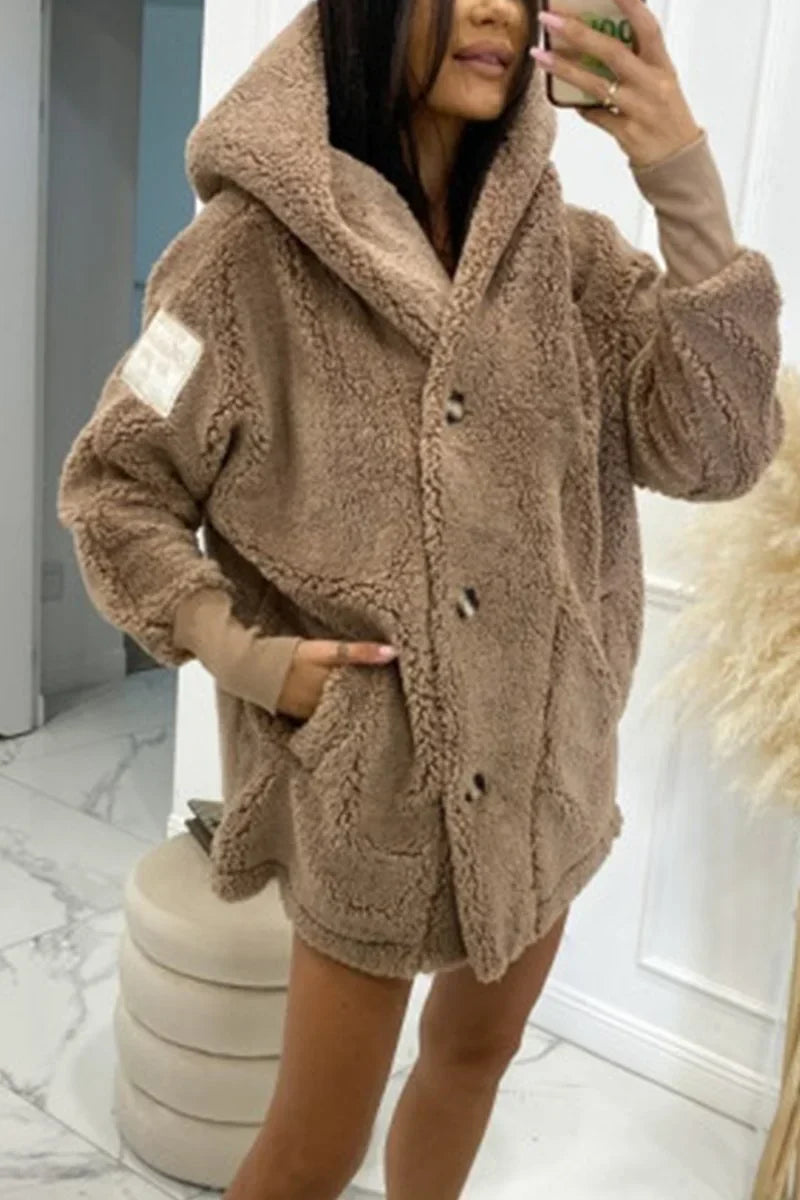Talia | Women's Hooded Sherpa Fleece Jacket