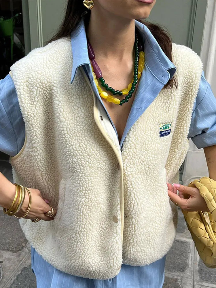 Thomasin | Women's Fleece Vest Zip up