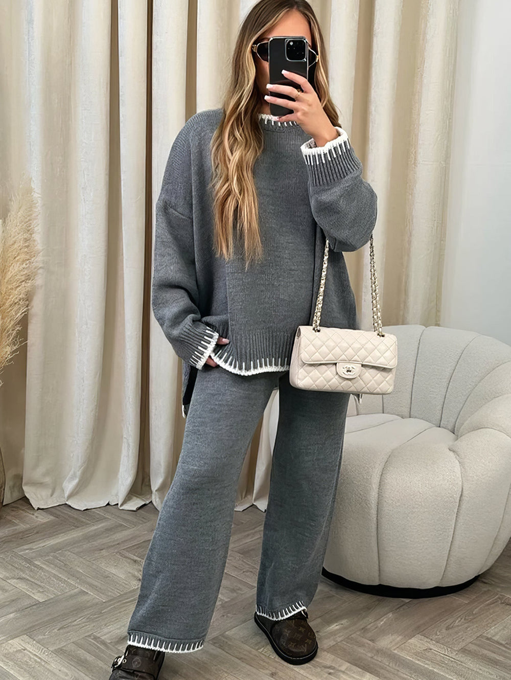 Vivien | Women's Ribbed Knit Lounge Set