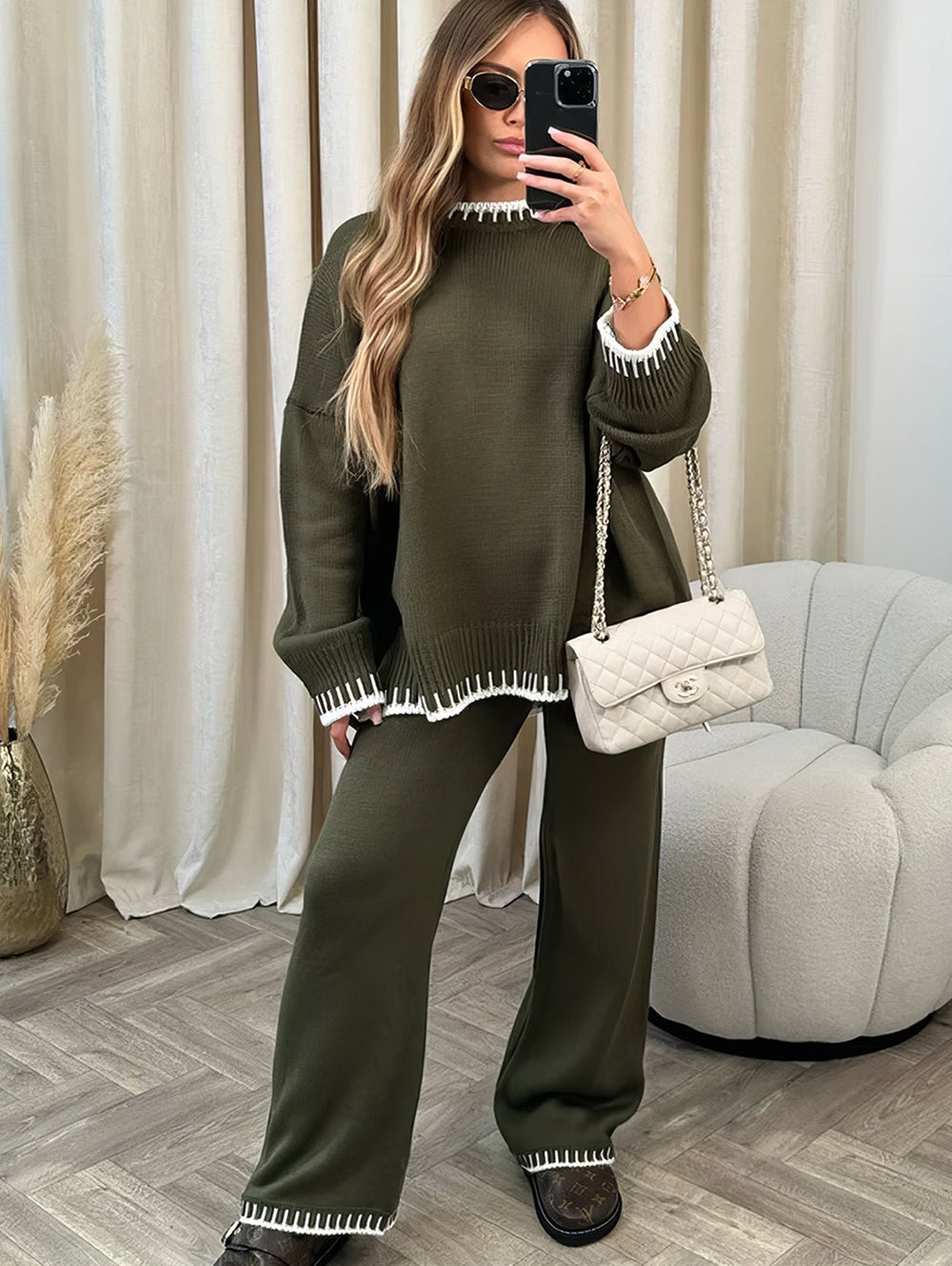 Vivien | Women's Ribbed Knit Lounge Set