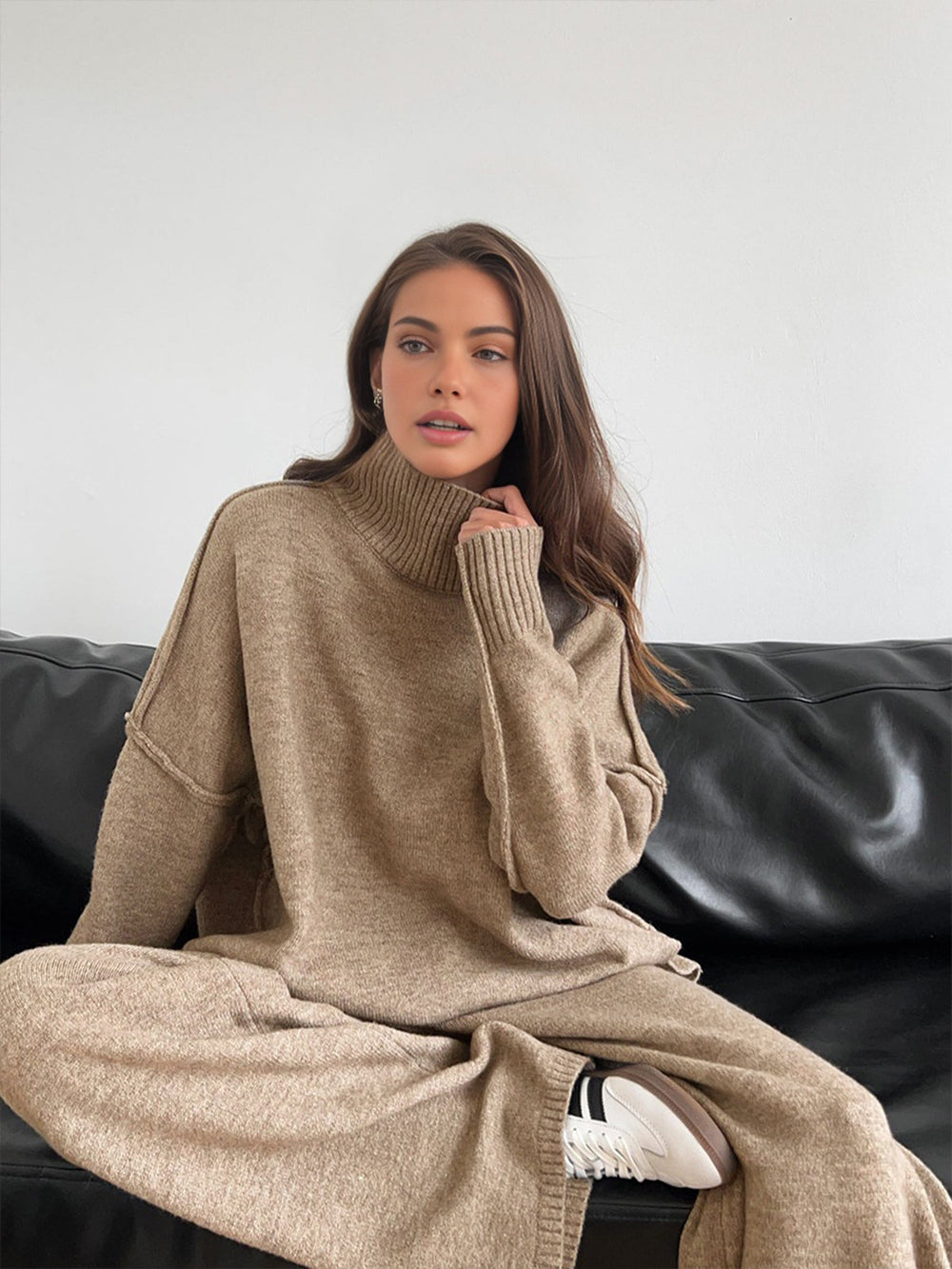 Wilhelmina | Women's Wide Leg Knit Lounge Set