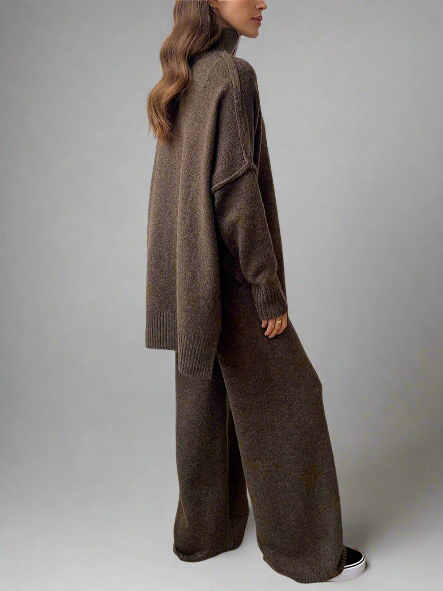Wilhelmina | Women's Wide Leg Knit Lounge Set
