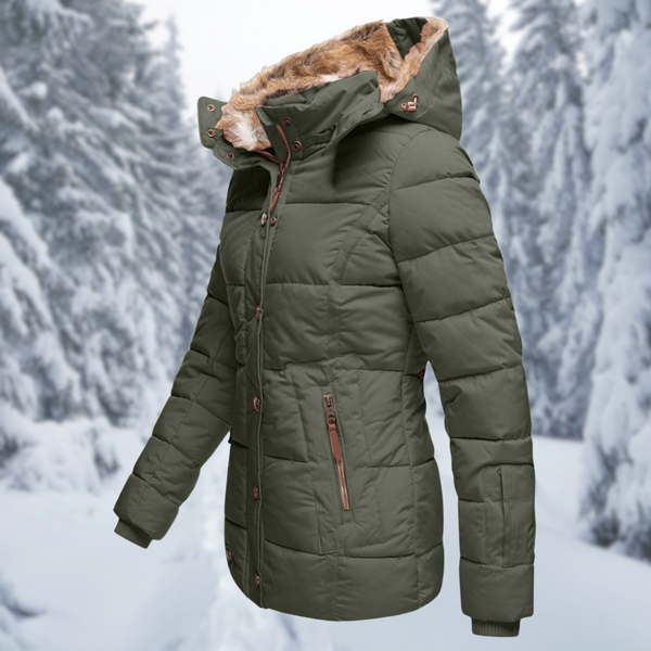 Women's Hooded Quilted Winter Jacket