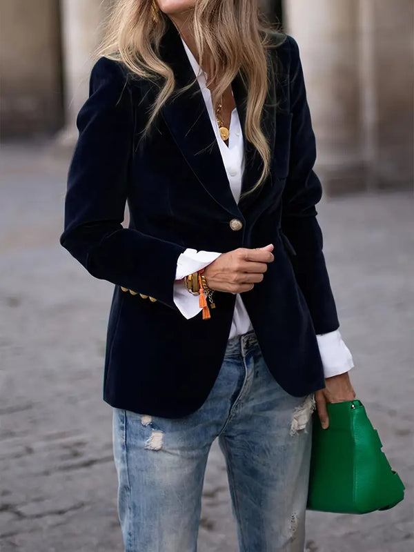 Women's Classic One-Button Blazer