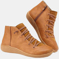 Women's Lace-Up Block Heel Ankle Boots