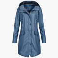 Women's Longline Hooded Waterproof Jacket