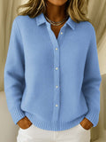 Women's Soft Buttoned Long-Sleeve Cardigan
