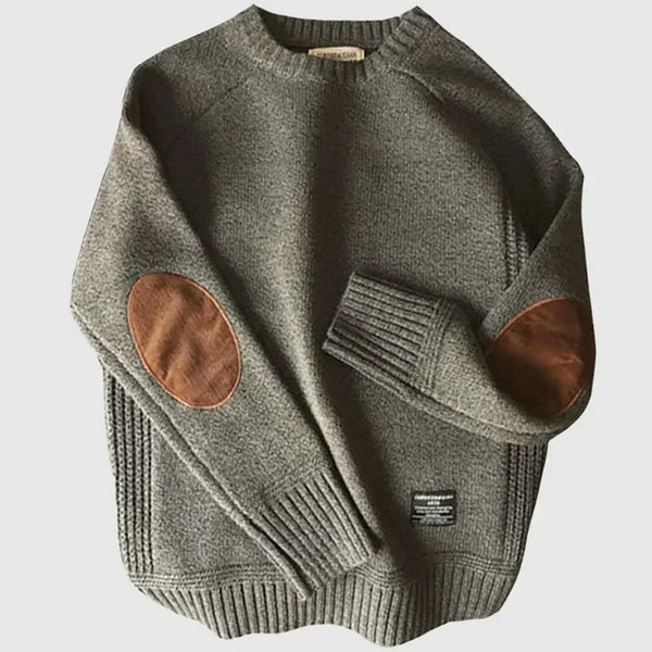 Men's Premium Elbow Patch Knitted Sweater