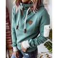Women's Thick Hooded Knitted Zip-Up Sweater