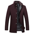 Men's Elegant Mid-Length Button Trench Coat