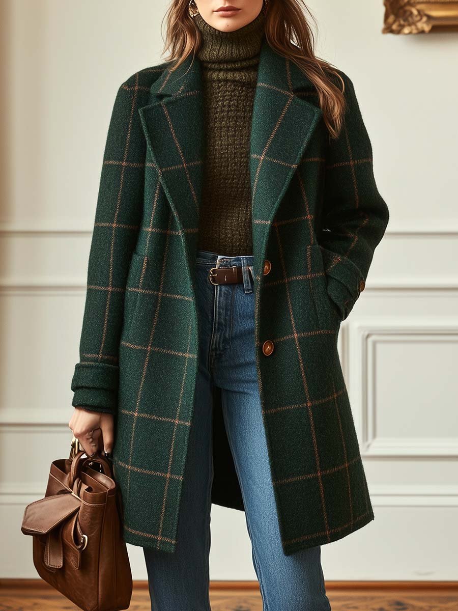 Women's Tweed Textured Trench Coat